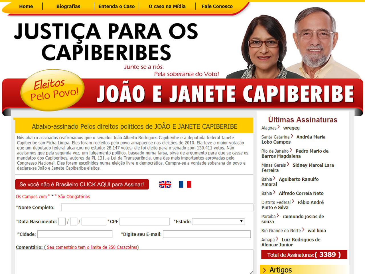 Justiça para os Capi